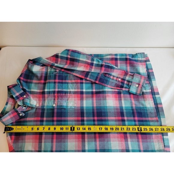 Chubbies Men's M Multi Color Plaid 1/4 Button up Long Sleeves - Picture 7 of 7